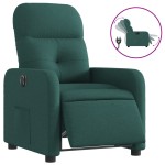 vidaXL Fotoliu rabatabil electric, verde închis, material textil vidaXL Fotoliu rabatabil electric, verde închis, material textil