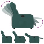 vidaXL Fotoliu rabatabil electric, verde închis, material textil vidaXL Fotoliu rabatabil electric, verde închis, material textil