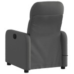 vidaXL Fotoliu electric de masaj rabatabil, gri închis, textil