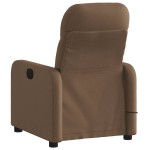 vidaXL Fotoliu electric de masaj rabatabil, maro, textil