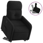 vidaXL Fotoliu rabatabil cu ridicare pe verticală, negru, textil
