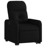 vidaXL Fotoliu rabatabil cu ridicare pe verticală, negru, textil