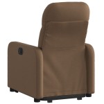 vidaXL Fotoliu rabatabil cu ridicare pe verticală, maro, textil