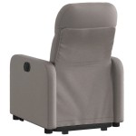 vidaXL Fotoliu rabatabil cu ridicare pe verticală, gri taupe, textil vidaXL Fotoliu rabatabil cu ridicare pe verticală, gri taupe, textil