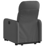 vidaXL Fotoliu electric rabatabil cu ridicare, gri închis, textil