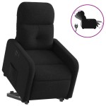 vidaXL Fotoliu electric rabatabil cu ridicare, negru, textil
