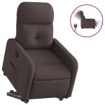 vidaXL Fotoliu electric rabatabil cu ridicare, maro închis, textil