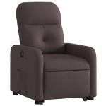 vidaXL Fotoliu electric rabatabil cu ridicare, maro închis, textil