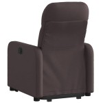 vidaXL Fotoliu electric rabatabil cu ridicare, maro închis, textil