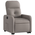 vidaXL Fotoliu electric rabatabil cu ridicare, gri taupe, textil