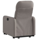 vidaXL Fotoliu electric rabatabil cu ridicare, gri taupe, textil