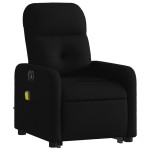 vidaXL Fotoliu electric de masaj rabatabil cu ridicare, negru, textil