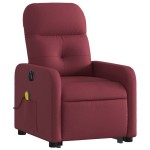 vidaXL Fotoliu de masaj electric rabatabil cu ridicare roșu vin textil vidaXL Fotoliu de masaj electric rabatabil cu ridicare roșu vin textil