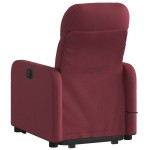 vidaXL Fotoliu de masaj electric rabatabil cu ridicare roșu vin textil vidaXL Fotoliu de masaj electric rabatabil cu ridicare roșu vin textil