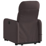 vidaXL Fotoliu electric masaj rabatabil cu ridicare maro închis textil vidaXL Fotoliu electric masaj rabatabil cu ridicare maro închis textil