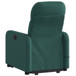 vidaXL Fotoliu electric masaj rabatabil / ridicare verde închis textil