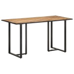 vidaXL Masă de bucătărie, 140 cm, lemn de mango brut
