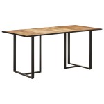 vidaXL Masă de bucătărie, 160 cm, lemn de mango nefinisat vidaXL Masă de bucătărie, 160 cm, lemn de mango nefinisat