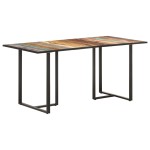 vidaXL Masă de bucătărie, 160 cm, lemn masiv reciclat vidaXL Masă de bucătărie, 160 cm, lemn masiv reciclat