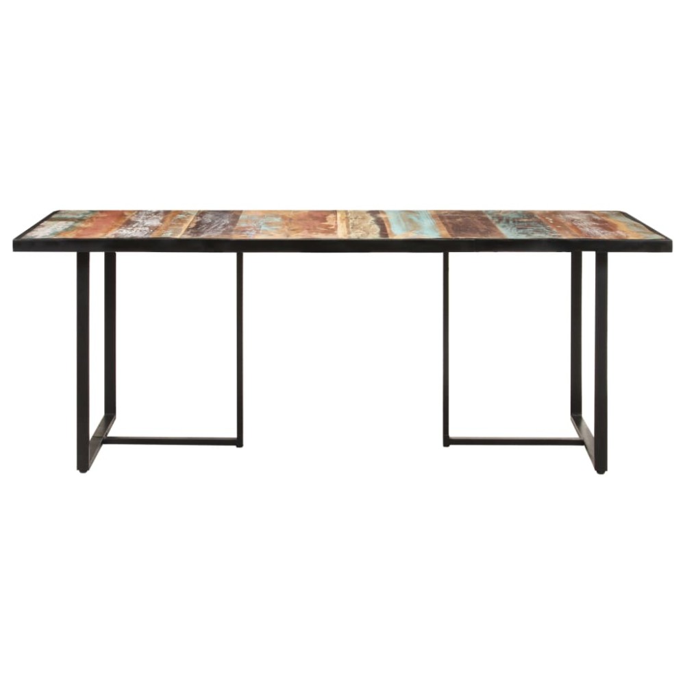 vidaXL Masă de bucătărie, 200 cm, lemn masiv reciclat