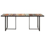 vidaXL Masă de bucătărie, 200 cm, lemn masiv reciclat vidaXL Masă de bucătărie, 200 cm, lemn masiv reciclat
