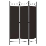 vidaXL Paravan de cameră cu 3 panouri, maro, 120 x 180 cm vidaXL Paravan de cameră cu 3 panouri, maro, 120 x 180 cm