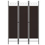 vidaXL Paravan de cameră cu 3 panouri, maro, 120 x 180 cm vidaXL Paravan de cameră cu 3 panouri, maro, 120 x 180 cm