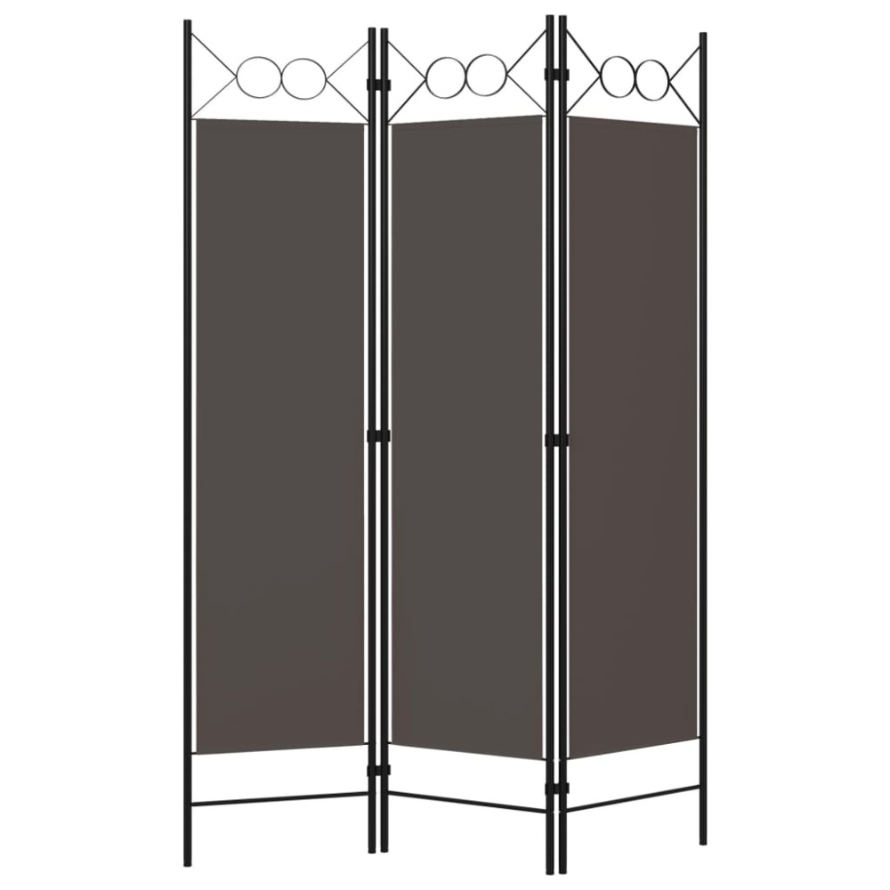 vidaXL Paravan de cameră cu 3 panouri, antracit, 120 x 180 cm