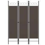 vidaXL Paravan de cameră cu 3 panouri, antracit, 120 x 180 cm vidaXL Paravan de cameră cu 3 panouri, antracit, 120 x 180 cm