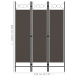 vidaXL Paravan de cameră cu 3 panouri, antracit, 120 x 180 cm vidaXL Paravan de cameră cu 3 panouri, antracit, 120 x 180 cm