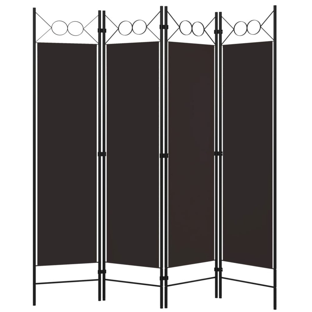 vidaXL Paravan de cameră cu 4 panouri, maro, 160 x 180 cm