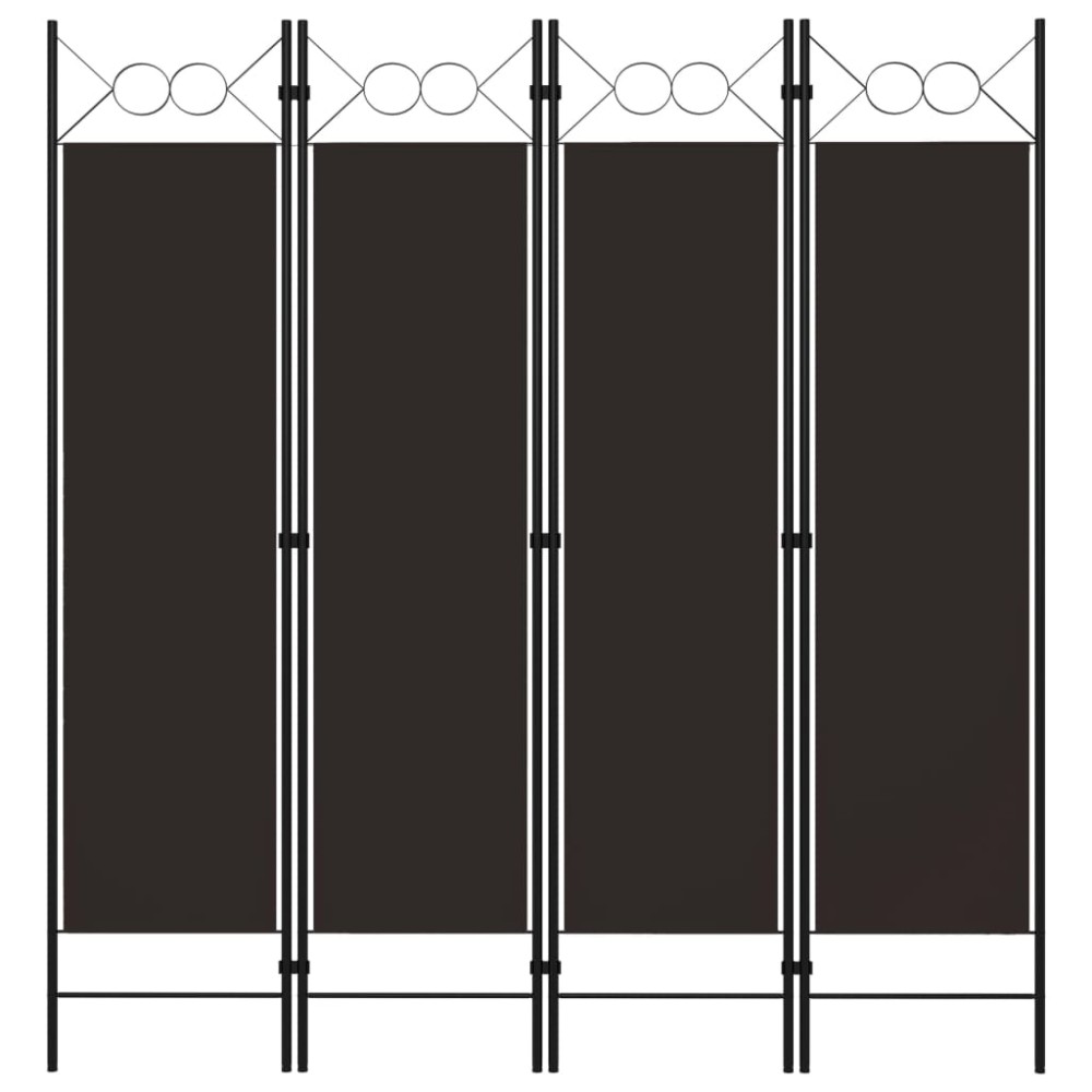 vidaXL Paravan de cameră cu 4 panouri, maro, 160 x 180 cm