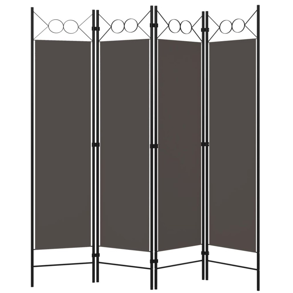 vidaXL Paravan de cameră cu 4 panouri, antracit, 160x180 cm