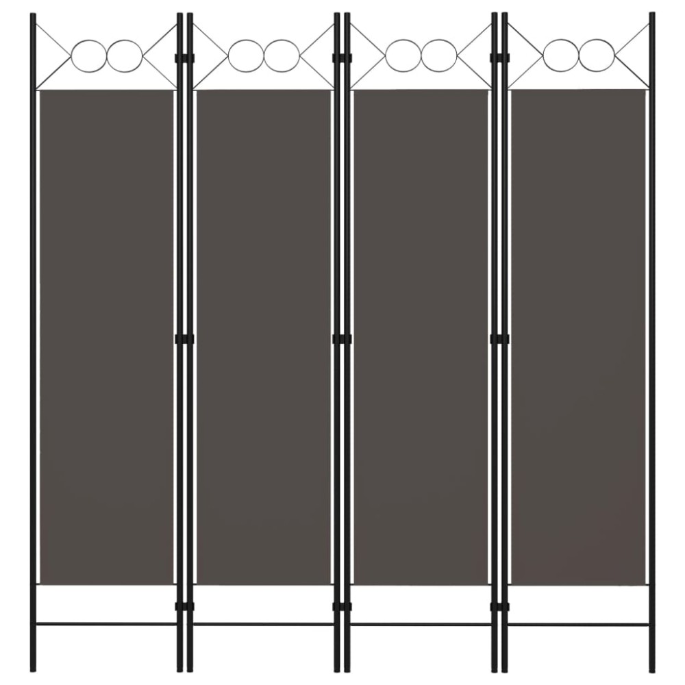 vidaXL Paravan de cameră cu 4 panouri, antracit, 160x180 cm