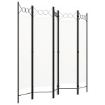 vidaXL Paravan de cameră cu 5 panouri, alb, 200 x 180 cm vidaXL Paravan de cameră cu 5 panouri, alb, 200 x 180 cm