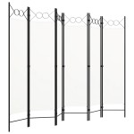 vidaXL Paravan de cameră cu 6 panouri, alb, 240 x 180 cm vidaXL Paravan de cameră cu 6 panouri, alb, 240 x 180 cm