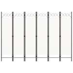 vidaXL Paravan de cameră cu 6 panouri, alb, 240 x 180 cm vidaXL Paravan de cameră cu 6 panouri, alb, 240 x 180 cm