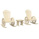 vidaXL Set mobilier de grădină, 3 piese, lemn masiv de brad vidaXL Set mobilier de grădină, 3 piese, lemn masiv de brad