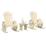 vidaXL Set mobilier de grădină, 3 piese, lemn masiv de brad vidaXL Set mobilier de grădină, 3 piese, lemn masiv de brad