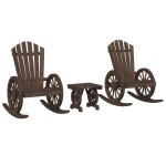 vidaXL Set mobilier de grădină, 3 piese, lemn masiv de brad vidaXL Set mobilier de grădină, 3 piese, lemn masiv de brad