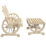 vidaXL Set mobilier de grădină, 4 piese, lemn masiv de brad vidaXL Set mobilier de grădină, 4 piese, lemn masiv de brad