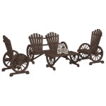 vidaXL Set mobilier de grădină, 4 piese, lemn masiv de brad vidaXL Set mobilier de grădină, 4 piese, lemn masiv de brad