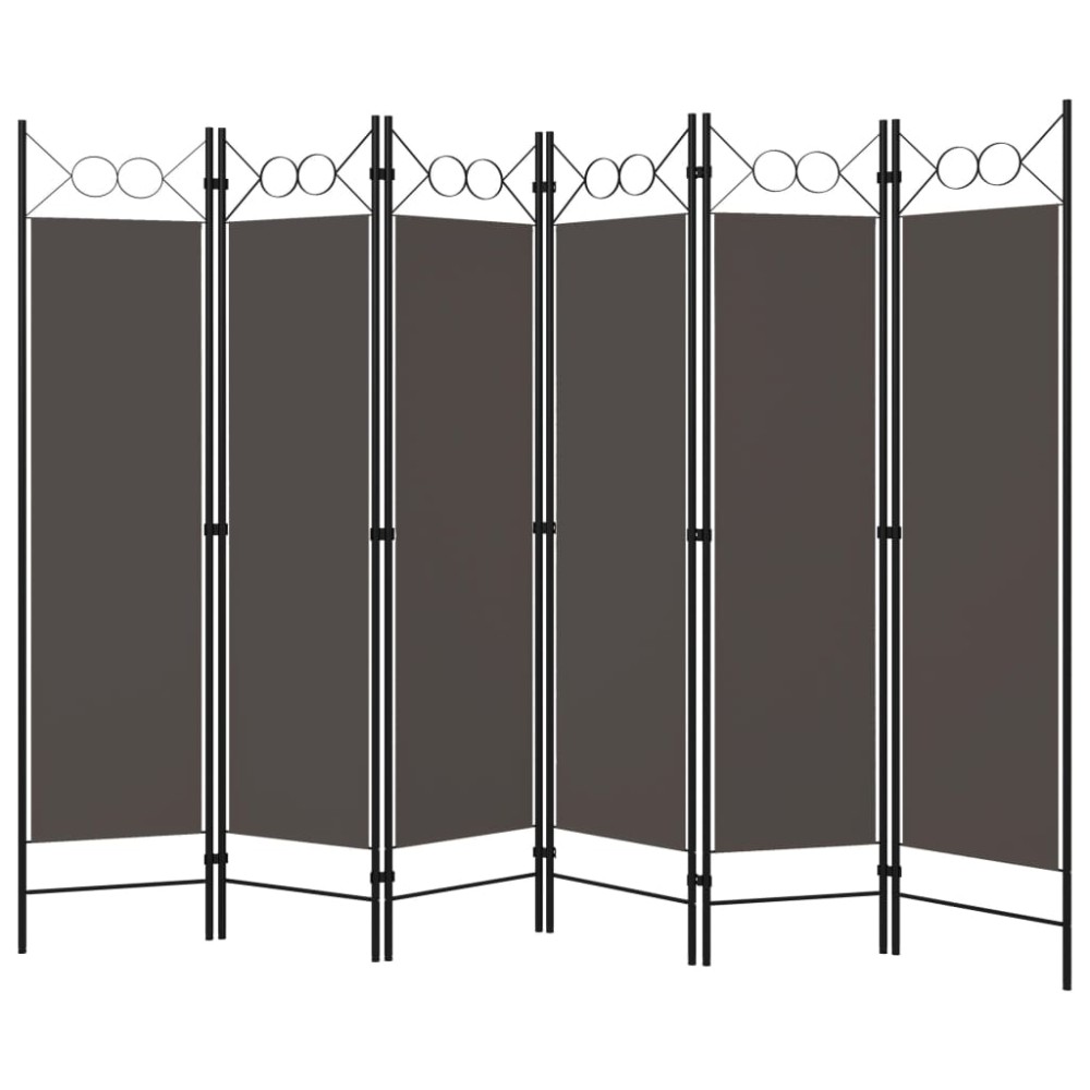 vidaXL Paravan de cameră cu 6 panouri, antracit, 240 x 180 cm
