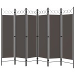 vidaXL Paravan de cameră cu 6 panouri, antracit, 240 x 180 cm