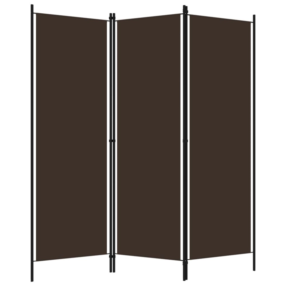 vidaXL Paravan de cameră cu 3 panouri, maro, 150 x 180 cm