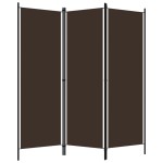 vidaXL Paravan de cameră cu 3 panouri, maro, 150 x 180 cm vidaXL Paravan de cameră cu 3 panouri, maro, 150 x 180 cm