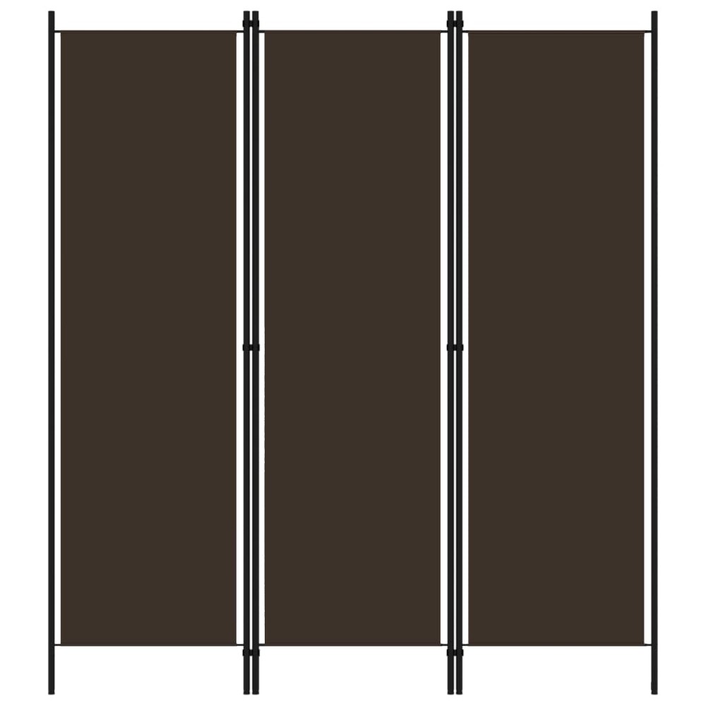 vidaXL Paravan de cameră cu 3 panouri, maro, 150 x 180 cm