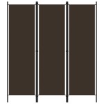 vidaXL Paravan de cameră cu 3 panouri, maro, 150 x 180 cm vidaXL Paravan de cameră cu 3 panouri, maro, 150 x 180 cm