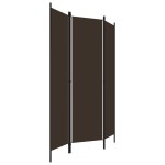 vidaXL Paravan de cameră cu 3 panouri, maro, 150 x 180 cm vidaXL Paravan de cameră cu 3 panouri, maro, 150 x 180 cm