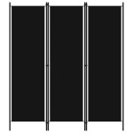 vidaXL Paravan de cameră cu 3 panouri, negru, 150 x 180 cm vidaXL Paravan de cameră cu 3 panouri, negru, 150 x 180 cm